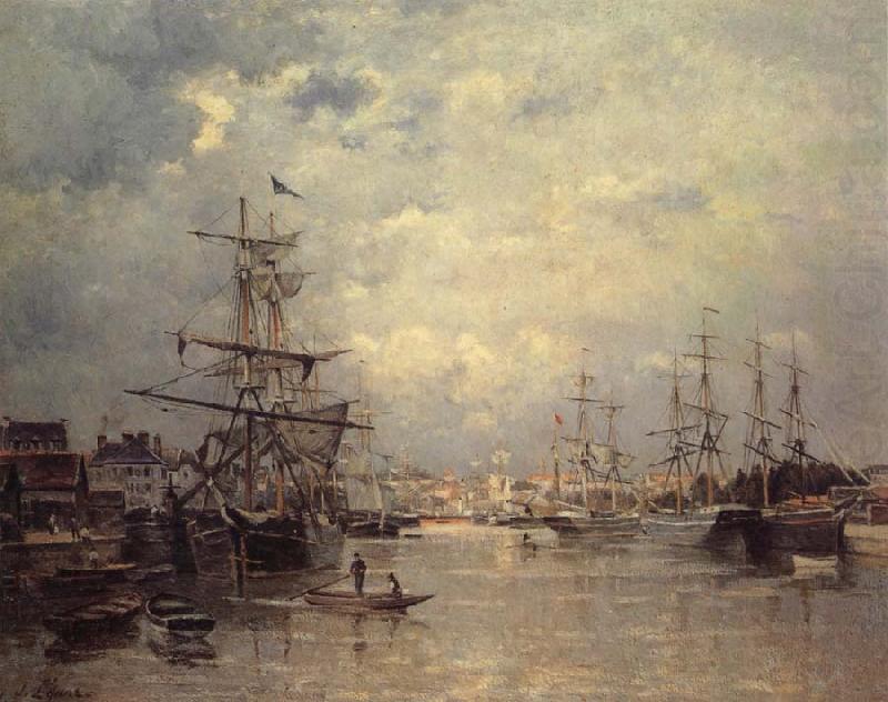 Stanislas lepine The Port of Caen china oil painting image